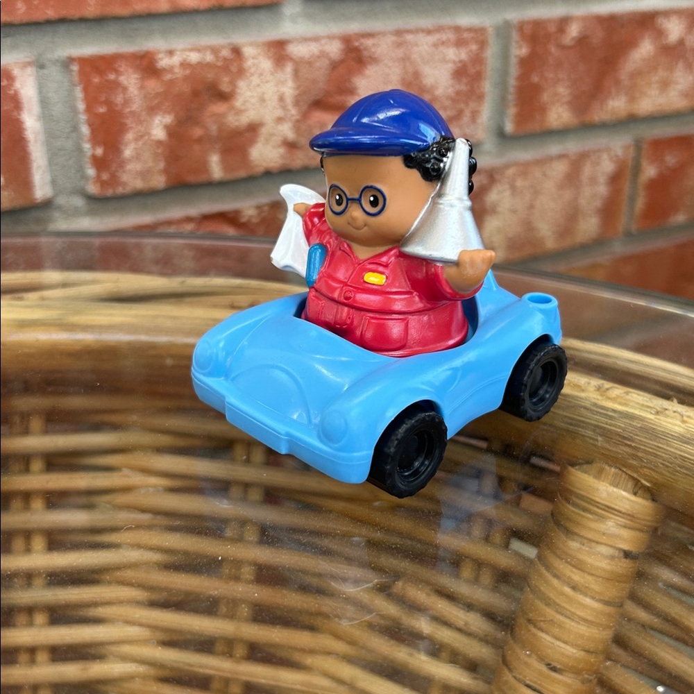 Fisher Price Little People Mechanic Blue Car